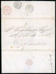 Stamp of Cuba » Outgoing Mail Cuba 1868 Santiago de Cuba entire to London via French ship