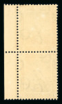 Stamp of Egypt » 1922 Crown Overprints 1922 Type IIA: 1m brown, mint and mint nh vertical sheet marginal pair showing overprint vertically á cheval, few gum bends, very fine and scarce