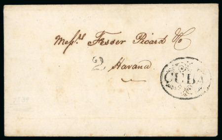 Stamp of Cuba » Incoming Mail Cuba 1823 and 1829 entires from Jamaica to Spain via Cuba and to Cuba