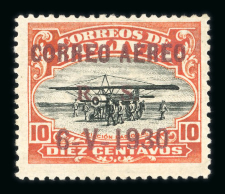 Stamp of Bolivia » Airmails / Air Post Bolivia 1930 Graf Zeppelin 10c with brown overprint hinged mint