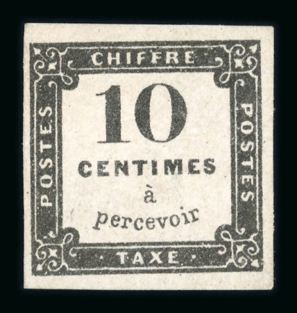 Stamp of France » Timbres-Taxe 1859, Taxe n°1 litho neuf sans gomme (*). Grande fraîcheur