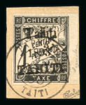 Stamp of Colonies françaises » Tahiti 1893, timbre-taxe Duval des Colonies Générales 1ct
