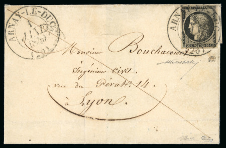 Stamp of France » Type Cérès de 1849-1850 1853, Lettre de Marseille (Bouches du Rhône) pour Carmagnola