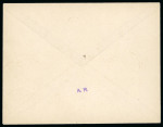 Stamp of Colonies françaises » Réunion Réunion 1915, 2 lettres reccom. avec 1915-16 Croix-Rouge affr., surch. carmine, rouge & noir