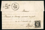 Stamp of France » Type Cérès de 1849-1850 1849, lettre affranchie d'un Cérès 20c noir YT n° 3 oblitéré du dateu