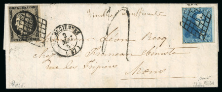 Stamp of France » Type Cérès de 1849-1850 1850, exceptionnel affranchissement mixte de la première