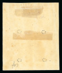 Stamp of France » Type Cérès de 1849-1850 1850, Cérès n°1 10c bistre-jaune nuance foncée, bloc de 4, en coin de feuille avec belles marges