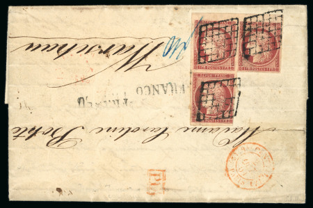 Stamp of France » Type Cérès de 1849-1850 1850, exceptionnelle lettre adressé à Varsovie (Pologne,