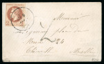 Stamp of France » Alsace-Lorraine 1853, Lettre de Cayenne (Guyane Française) pour Paris