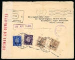 Stamp of British Occupation of Italian Colonies » Eritrea 1942, British Occupation Eritrea M.E.F. letter with 5pi (2) Nairobi printing