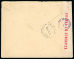 Stamp of British Occupation of Italian Colonies » Eritrea 1942, British Occupation Eritrea M.E.F. letter with 5pi (2) Nairobi printing