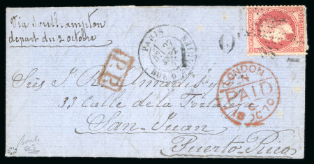 Stamp of France » Ballons Montés 1870, ballon monté à destination de San-Juan (Puerto-Rico).