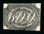 Stamp of Brazil » 1844-46 Slanting Figures Brazil 1844 Inclinados 600r used, three-margined, used