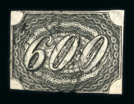 Stamp of Brazil » 1844-46 Slanting Figures Brazil 1844 Inclinados 600r used, three-margined, used