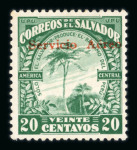 Stamp of Salvador 1929-30 Airmail 20c with red "SERVICO AEREO" overprint instead of black, mint l.h.