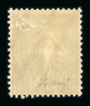 Stamp of France » Émissions à partir de 1900 1924-1932, Semeuse lignée 80c bleu paraoblitéré, timbre