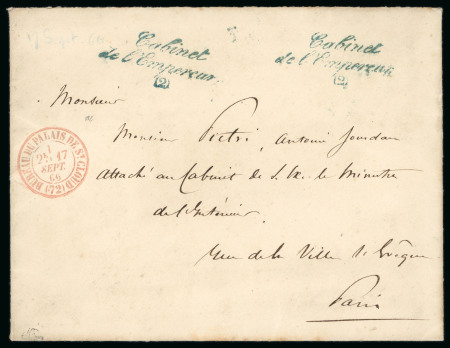 Stamp of France » Lettres Classiques 1866, lettre en provenance du bureau du palais de Saint