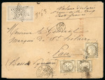 Stamp of France » Empire Lauré 1863-1870 1874, superbe enveloppe affranchie d'un n°33 Napoléon