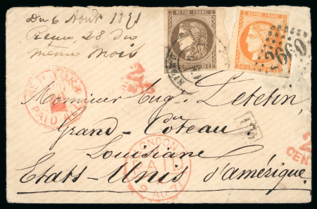 Stamp of France » Emission de Bordeaux 1870 1871, très jolie enveloppe affranchie exclusivement