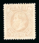 Stamp of Brazil » Later Issues 1883 100r lilac, groundwork solid, mint l.h., perfectly