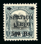 Stamp of Brazil » Airmails 1927 Airmail Provisional 500r on 10r grey error, mint o.g.