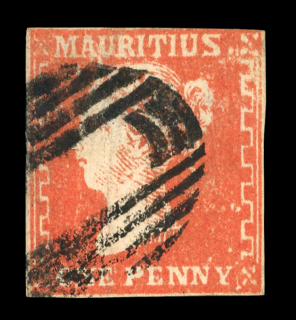 Stamp of Mauritius » 1859 Dardenne Issue (SG 41-44) 1859 Dardenne 1d red used