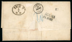 Stamp of Austria » Dalmatia (Dalmatien) 1864-66, AUSTRIA - DALMATIA 2 COVERS TO C0RFU from CURZOLA & CASTELNUOVO