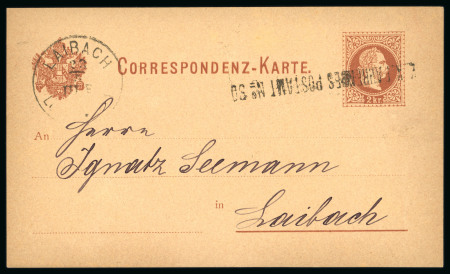 Stamp of Austria » Travelling Post Offices (Fahrenden Postämter) 1874-83, Österreich, Lot von 24 Stk. 1867er Korrespondenzkarten mit ausschl. Bahnpostspln., 