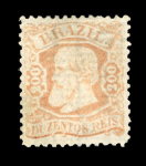 Stamp of Brazil » Later Issues 1881 "Cabeça Pequena" 100r mint o.g. and 200r pale red brown unused