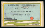 Stamp of Colombia » Airmails 1920 Compañía Colombiana de Navegación Aérea (CCNA) almost complete used set with eight of the nine stamps