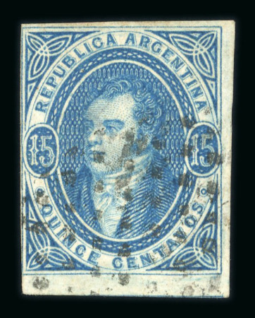 Stamp of Argentina » General issues 1864-67 15c Rivadavia Watermarked, used