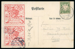 Stamp of Japan » Later Issues Japan, 1906, Bavaria (Germany), ppc of Japanese Summer Festival Munich with private stamps 2 x 10Pf Munich Japanese Post
