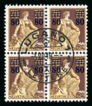 Stamp of Switzerland / Schweiz » Schweiz ab 1907 Schweiz 1915-38 Lot Viererblöcke, meist sehr gute Erhaltung