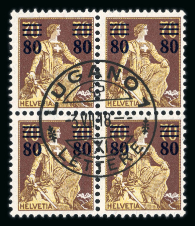 Stamp of Switzerland / Schweiz » Schweiz ab 1907 Schweiz 1915-38 Lot Viererblöcke, meist sehr gute Erhaltung