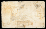 Stamp of Uruguay 1874 (Dec 27) parcel front to France with mixed franking of 1872 20c rose and France 1871 25c type III (Yv.60c) in block of 16, and block of four along with three 1867 5Fr 
