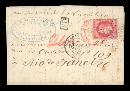 Stamp of France » Ballons Montés 1871, Lettre par ballon monté "Le Newton" de Paris