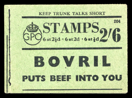 Stamp of Great Britain » Booklets GB 1942 2s6d Green booklet, edition 204, complete