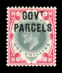 Stamp of Great Britain » Officials GOVERNMENT PARCELS: 1902 KEVII 1s dull green & carmine Govt Parcels mint