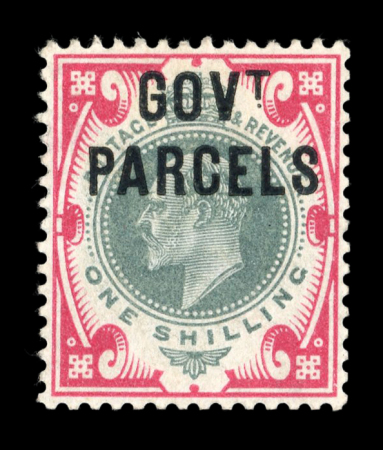 Stamp of Great Britain » Officials GOVERNMENT PARCELS: 1902 KEVII 1s dull green & carmine Govt Parcels mint