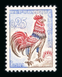 Stamp of France » Variétés et curiosités 1962-1965, Coq de Decaris Y&T n°1331d, variété avec