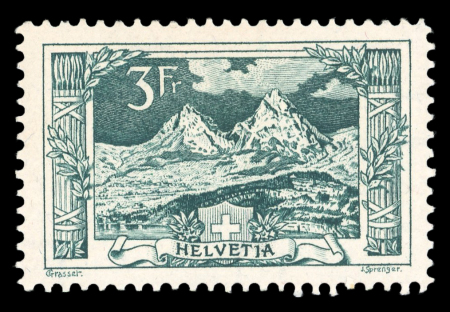 Stamp of Switzerland / Schweiz » Sammlungen 1862-1960, ungebraucht und gestempelt geführte Sammlung in 4 Vordruckalben