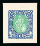 Stamp of Switzerland / Schweiz » Stehende Helvetia 1907 (ca.), kleine Zusammenstellung von 40 Farb-Essais