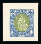 Stamp of Switzerland / Schweiz » Stehende Helvetia 1907 (ca.), kleine Zusammenstellung von 40 Farb-Essais