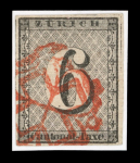 Stamp of Switzerland / Schweiz » Sammlungen 1843-1940, kleines Tresorlot ab Zürich 6