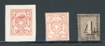 Stamp of Switzerland / Schweiz » Sammlungen Kleine Zusammenstellung von 3 Fälschungen, dabei Esslinger Probedruck