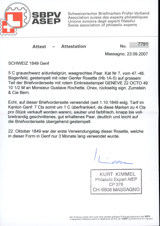 1849, grosser Adler dunkelgrün im waagerechten Paar