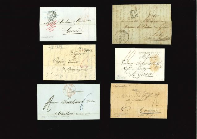 Stamp of Switzerland / Schweiz » Sammlungen 1829-1860, kleine Zusammenstellung von 15 Vorphilabriefen