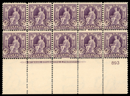 Stamp of United States » U.S. Possessions Cuba (U.S. Military Rule) 1899 plate number strips and blocks, stationery cut outs