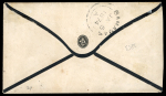 Stamp of Bahamas Bahamas 1874 mourning envelope to USA, postage due