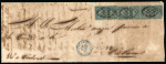 Stamp of Cuba Cuba 1856 large legal entire to Habana with six 1/2r blue